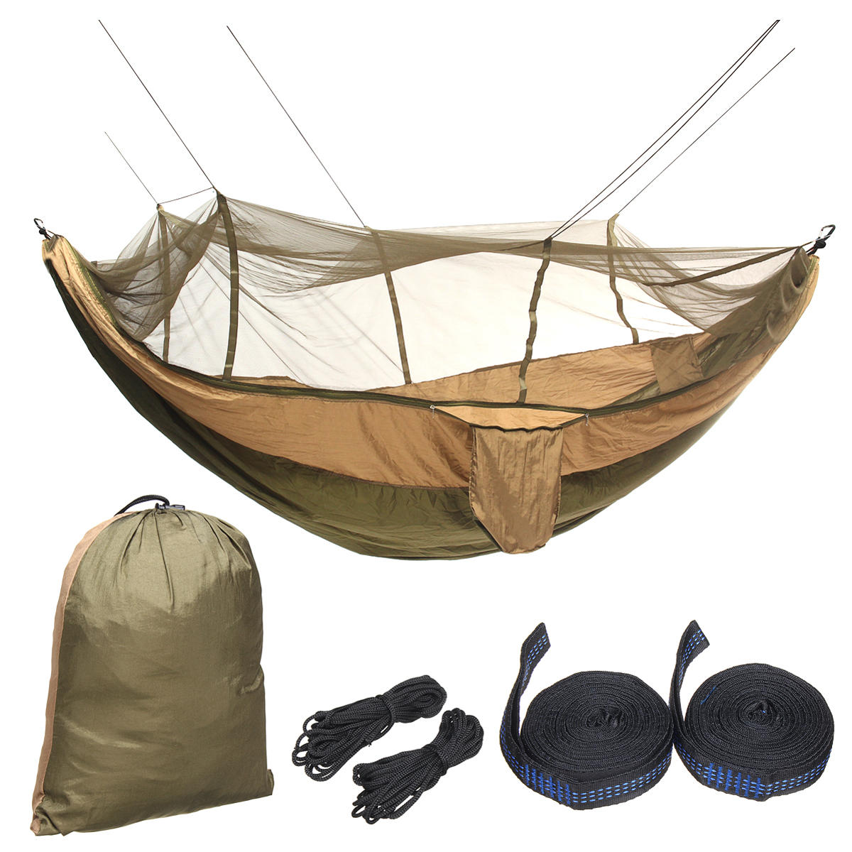 Outdoor 2 People Double Hammock Camping Tent Hanging Swing Bed With Mosquito Net