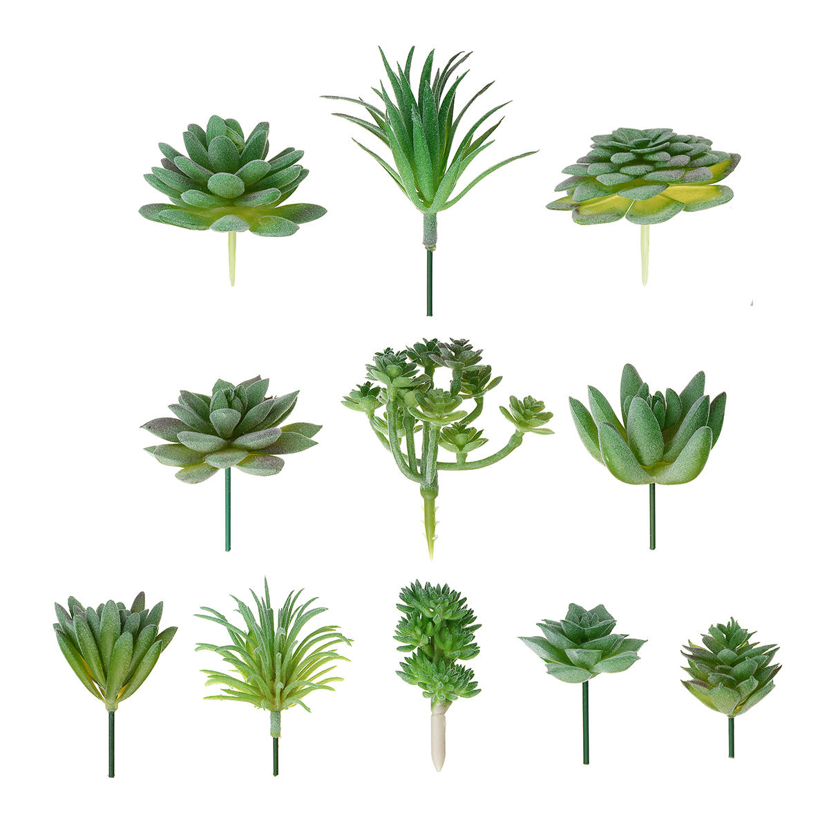 11Pcs/Set Artificial Succulent Flower Floral Plants Home Garden DIY Landscape Decorations