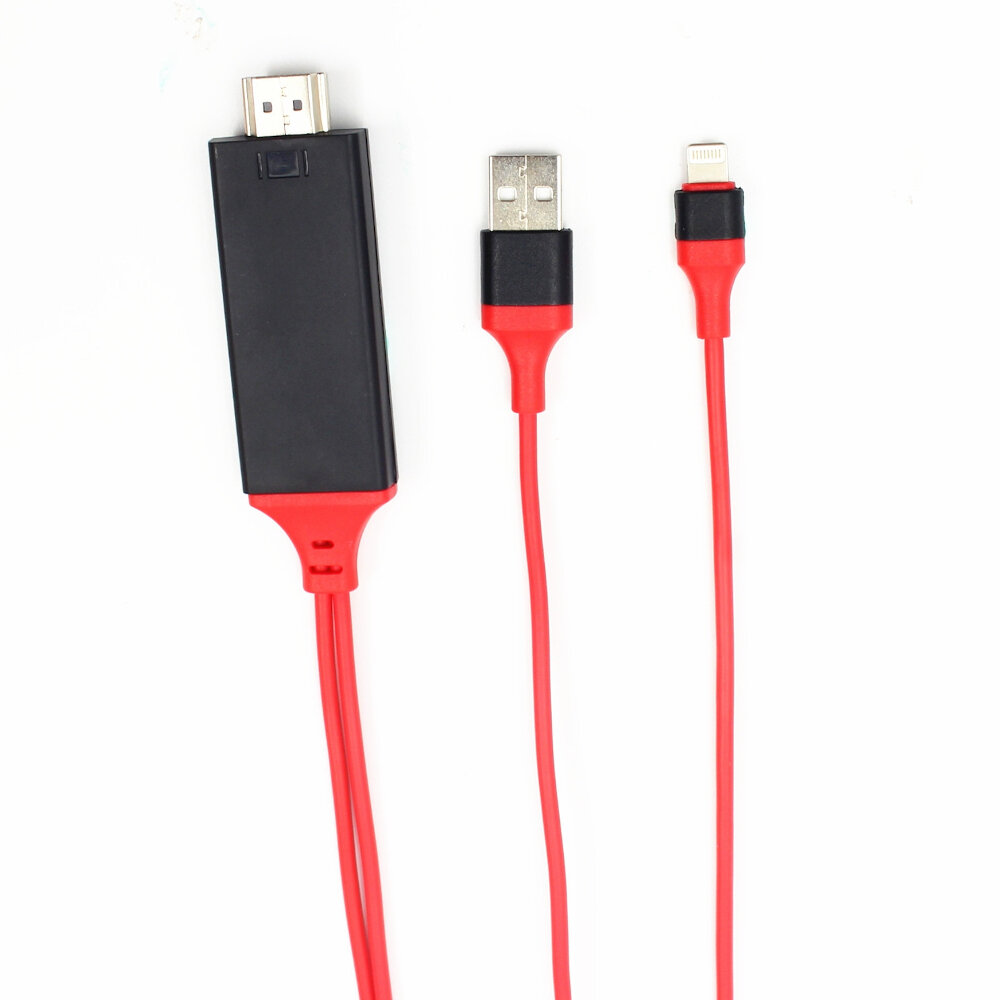 

2 м 1080P кабель Lightnning для HDMI цифровой HDTV ТВ AV кабель-адаптер USB HDMI конвертер кабель для iPhone iPad TV