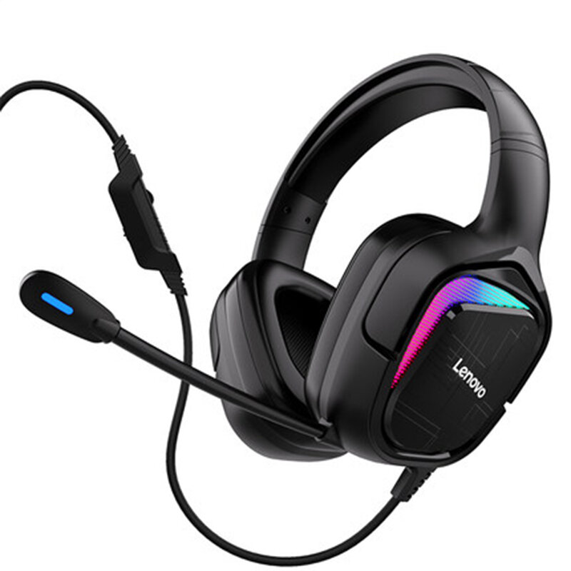 Lenovo G70B Gaming Headphones 50mm Drivers Surround Sound Bass USB Head-Mounted Wired Headset with M