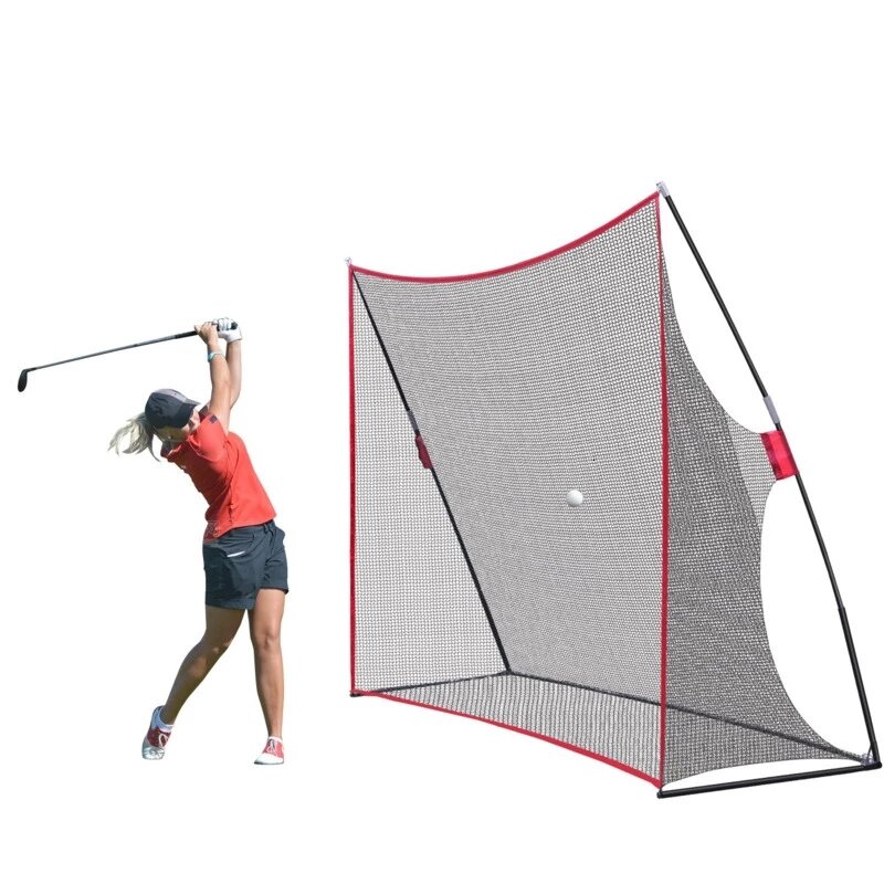 

KALOAD 10x7x3inch Golf Practice Net Golf Baseball Portable Hitting Cage Swing Net Indoor Outdoor Golf Training Equipment