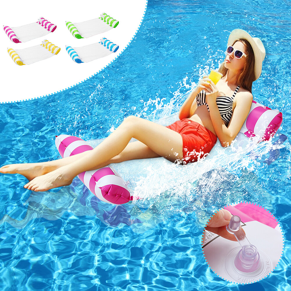 120*65CM Hammock Foldable Dual-use Backrest Inflatable Toys Water Play Lounge Chair Floating Bed Lei