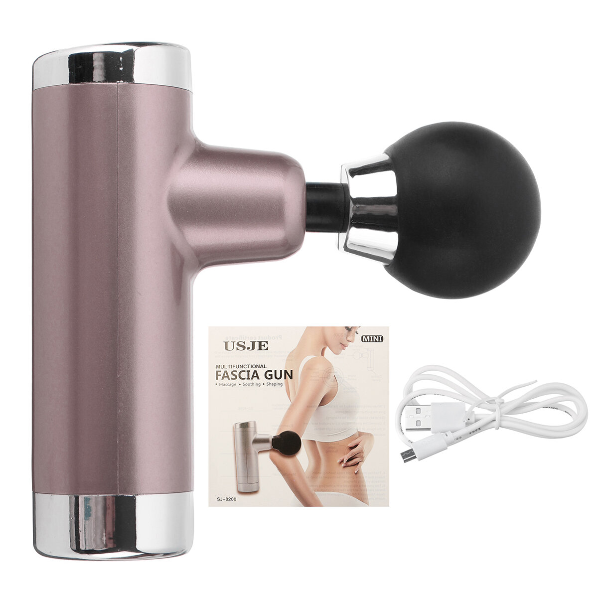 

Cordless Mini Pocket Fascia Massage Guns 5 Gears USB Rechargeable 2000mAh Full Body Massager