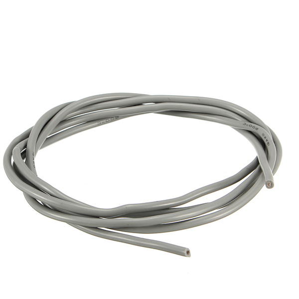 18AWG Flexibele Silicon Wire Cable Soft Hoge Temperatuur Gekoppelde Kopergrijs 1/3/5 / 10M