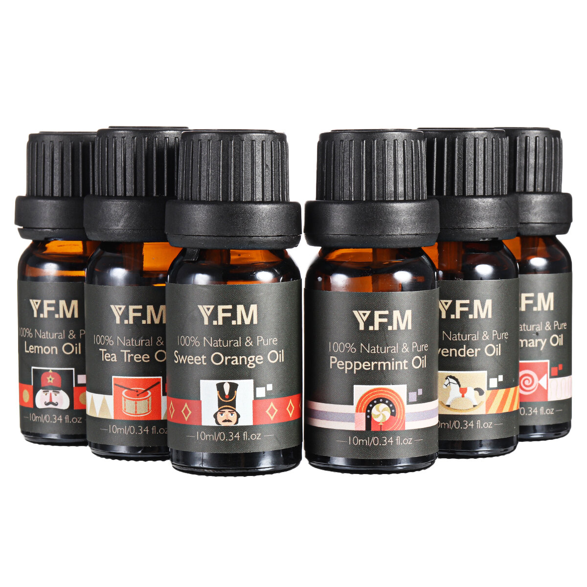 YFM Pure Essenti?le Olie 6 PCS 10ml Eersteklas Aromatherapie Essenti?le Olie Set Geschikt voor Yoga 