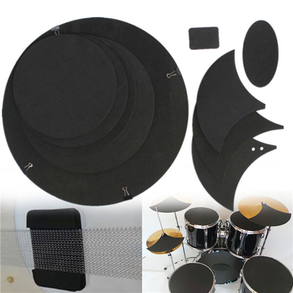 10st Bass Snare Drum Sound Uit Mute Silencer Drumming Rubber Practice Pad Set