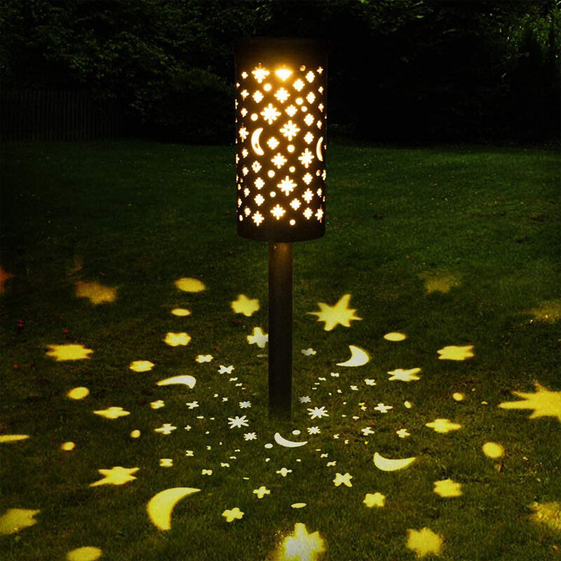 

LED Solar Garden Star Moon Light Waterproof Smart Lawn Path Lamp Patio Ground Lights
