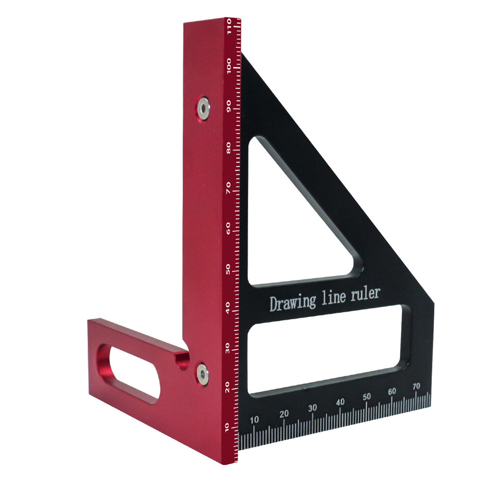 best price,76mm,aluminum,alloy,woodworking,ruler,straight,angle,triangle,discount