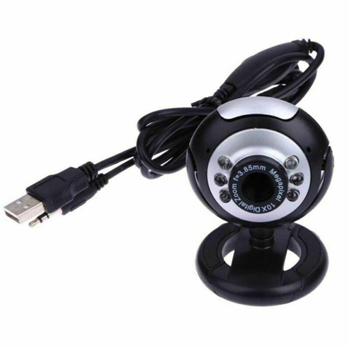 Bakeey 720P USB Computer Videocamera 6 LED-lampjes 30W Webcast Webcam Videoconferentiecamera Ingebou