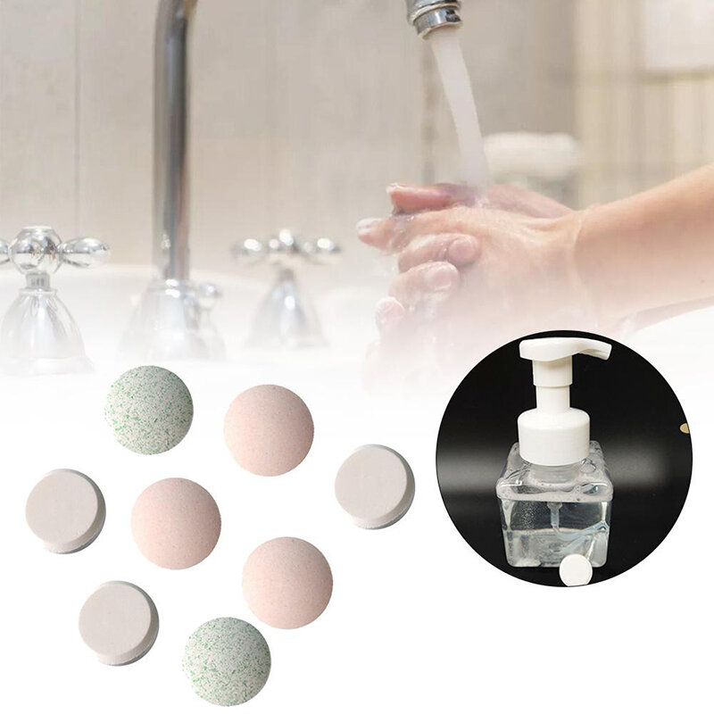 

10PCS Water Melt Effervescent Tablet Hand Sanitizer With Rich Foam Super Clean Power Strong Disinfect Aloe Fragrance Was