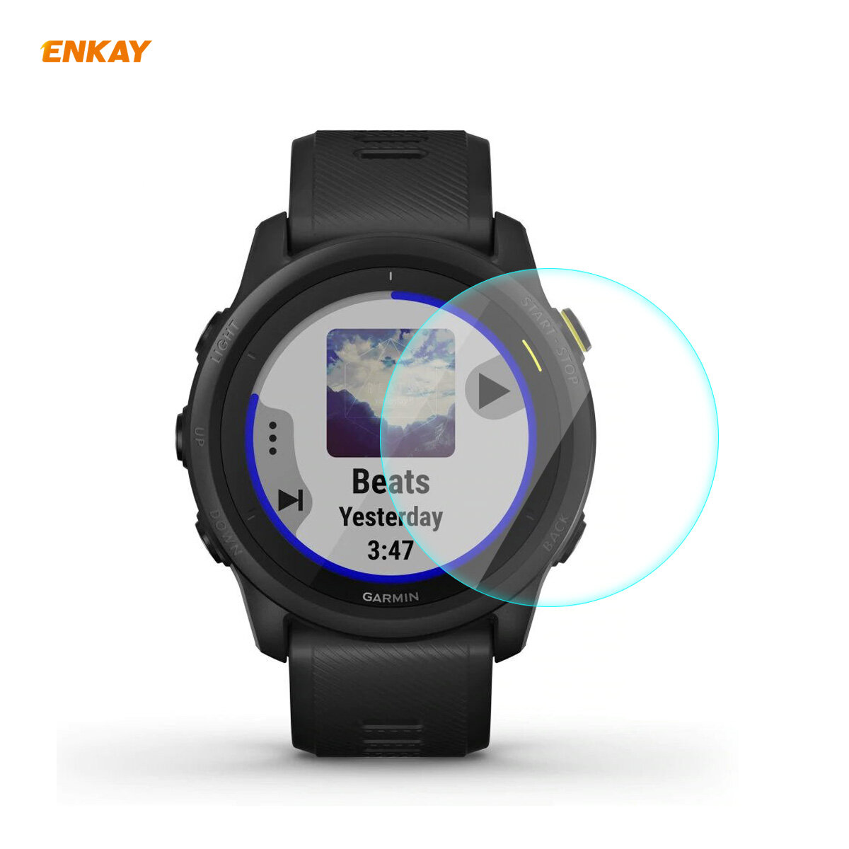 

ENKAY 2.15D Arc Edge Tempered Glass Screen Protector Film for Garmin Forerunner 745 Smart Watch