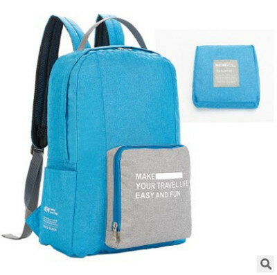 Outdoor Dacron Folding Bag Backpack Big Capacity Camping Hiking Travelling For Men Women