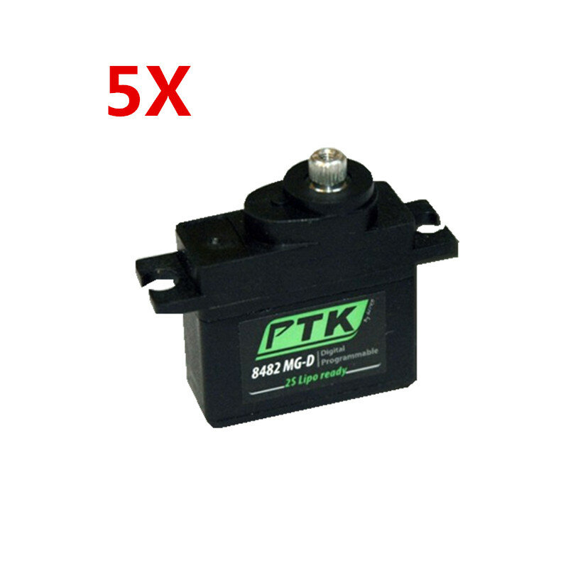 

5pcs VOTIK 8482 MG-D 16g Mini Digital Servo with Metal Gears DC Core for RC Airplane Fixed Wing Helicopter