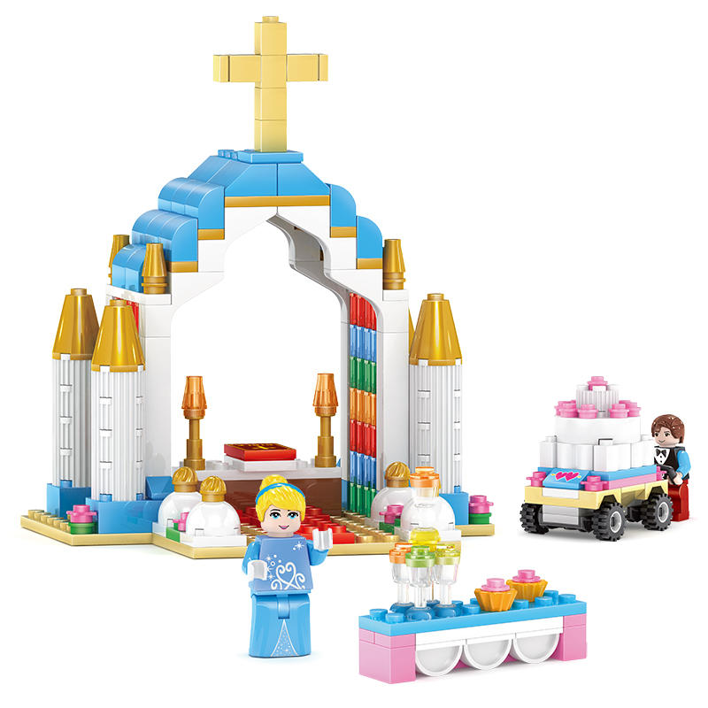 

Kazi Cinderella Church Building Block Наборы игрушек Образовательный подарок 98702 Fidget Toys 243pcs