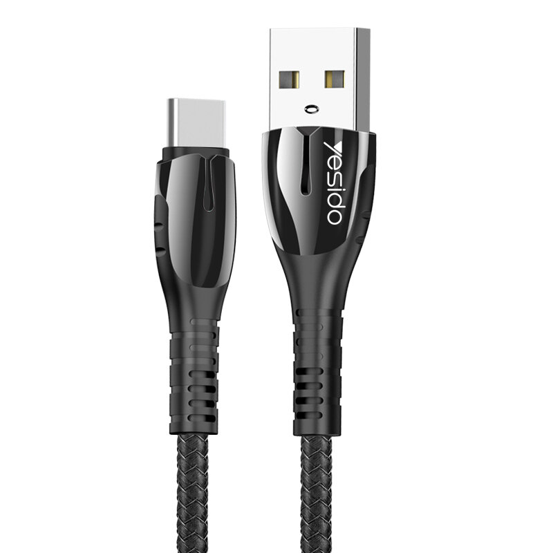 

YESIDO 5A Type C Fast Charging Braided Data Cable 1.2m for Samsung Galaxy Note S20 ultra for Mi 10