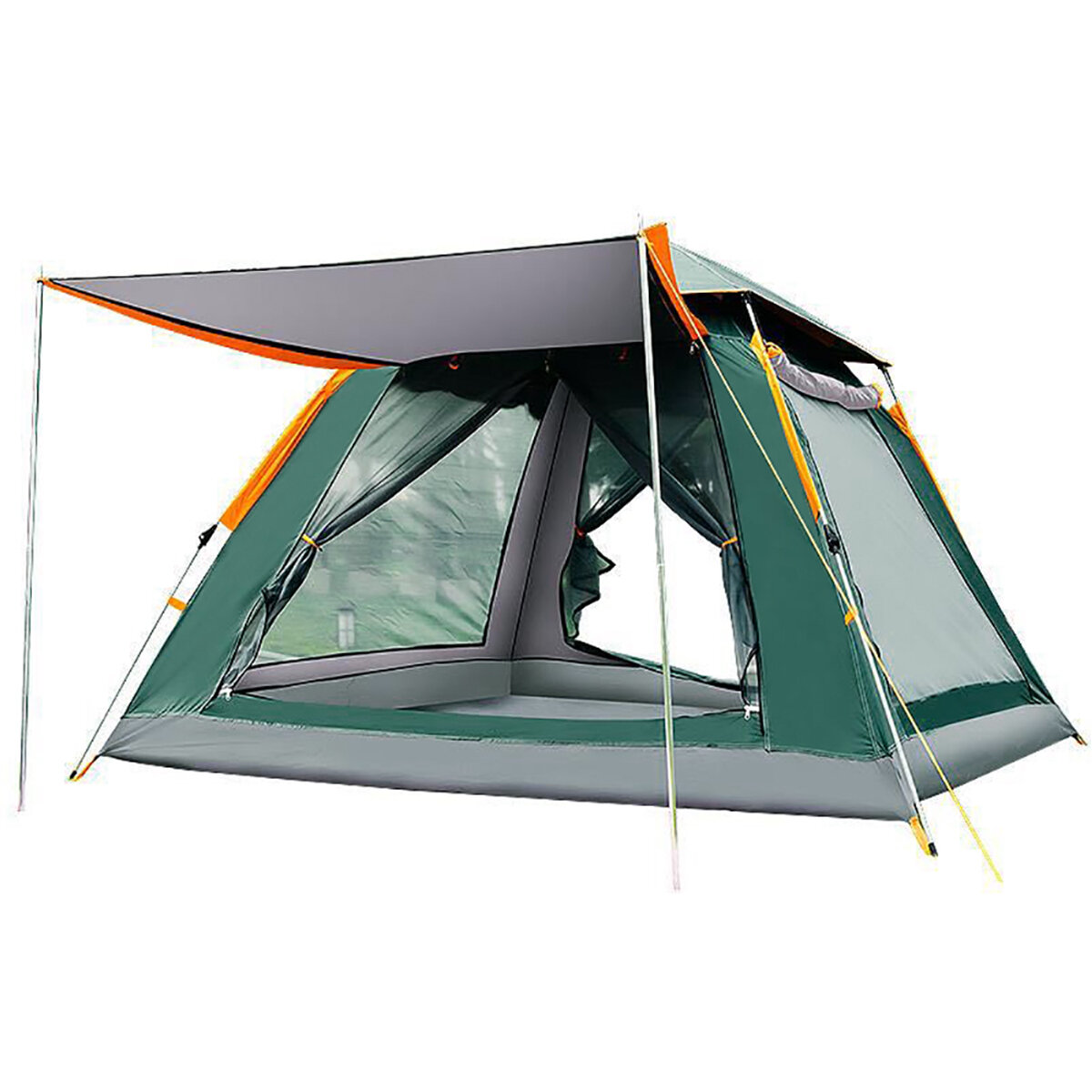 Tente de camping à ouverture automatique pour 3 à 4 personnes/5 à 8 personnes Tissu Oxford 210T Protection solaire à double pont Tente étanche Abri solaire Tente ouverte pour la randonnée Escalade