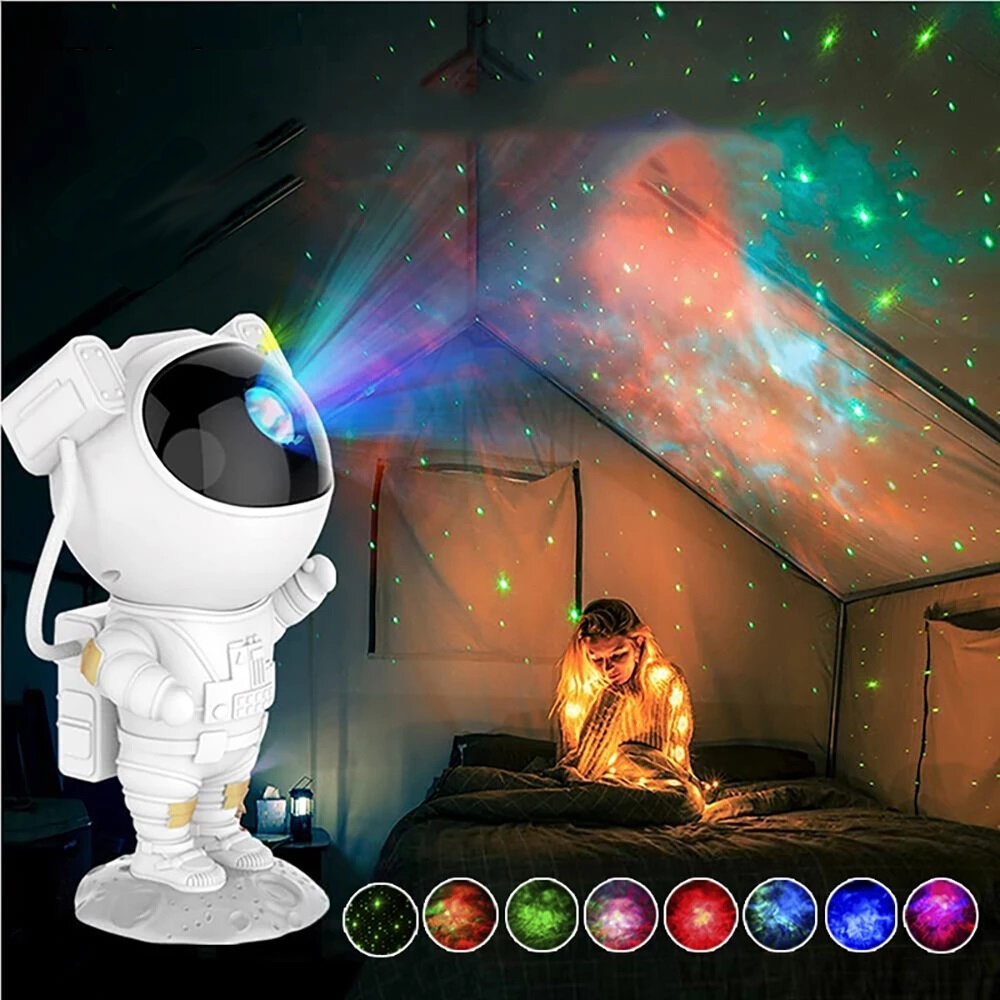 Στα 26.46€ από αποθήκη Κίνας | LED Creative Astronaut Galaxy Projector Lamp Gypsophila Projection Starry Night Light for Children Home Decor