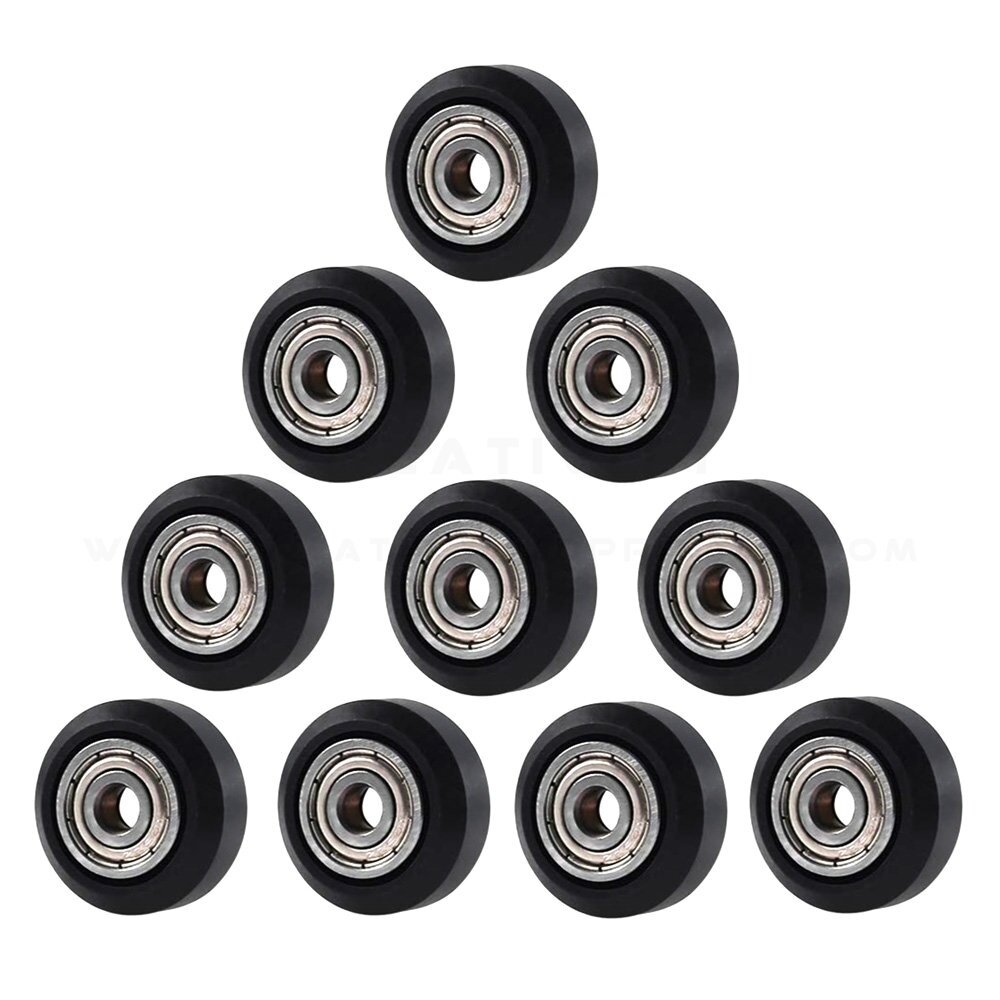 

Creativity® 10PC Flat Type Openbuilds Plastic Wheel POM with Bearings Big Models Passive Round Wheel Ldler Pulley Gear P