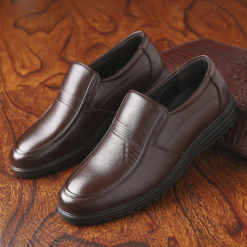 Heren ronde neus Comfort slip op zakelijke casual loafers katoenen schoenen