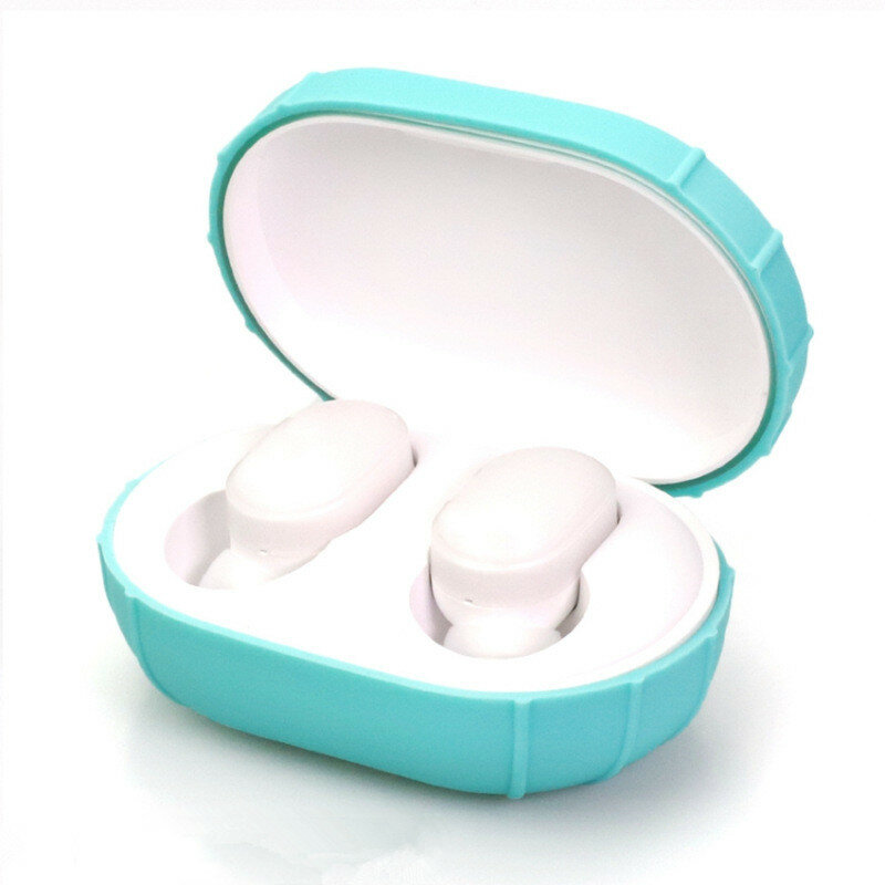 Draagbare effen kleur siliconen hoes oortelefoon beschermhoes opbergdoos voor airdots