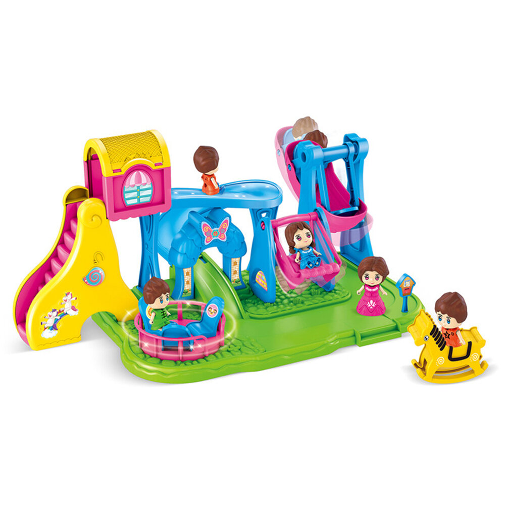 

Children`s Playground Toy Set Creative Fine Build Fallproof Toys Children Mind Intellgence Developing Toys Set