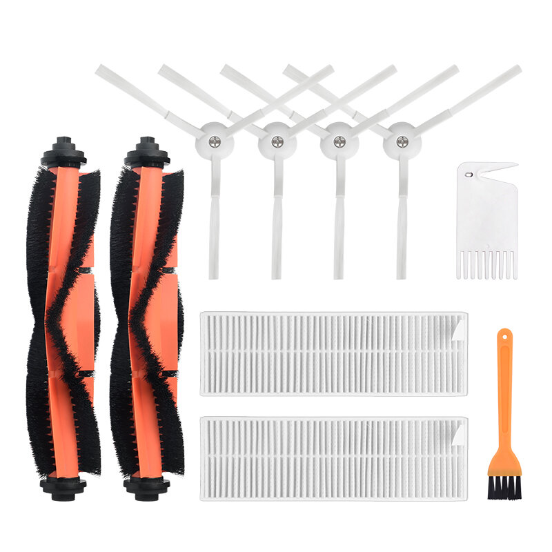 

10pcs Replacements for Xiaomi Mijia G1 Vacuum Cleaner Parts Accessories Main Brushes*2 Side Brushes*4 HEPA Filters*2 Cle