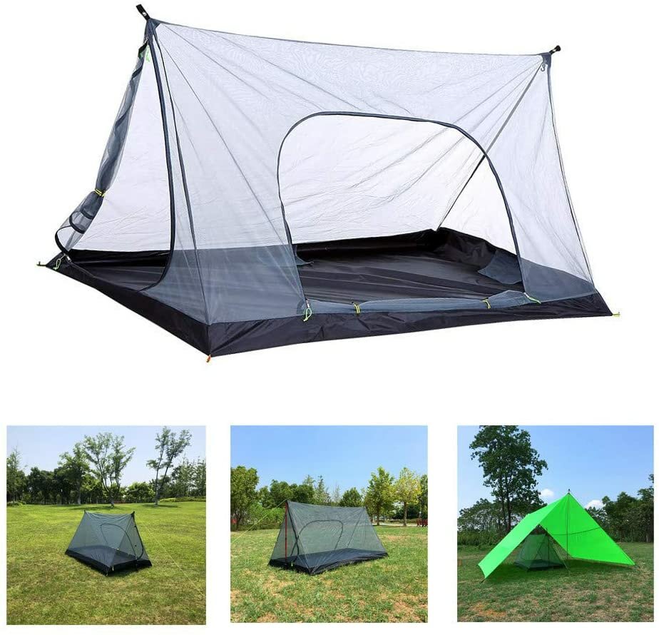 1-2 Peoole Mesh Barraca de acampamento para acampamento leve Rede mosquiteira respirável para rejeição de insetos Viagem ao ar livre