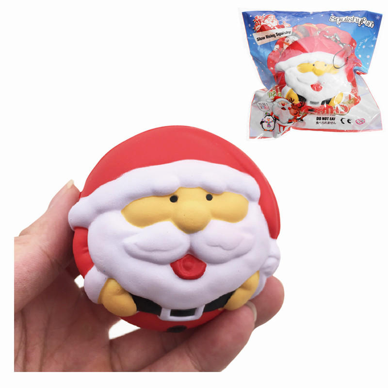 SquishyFun Squishy Snowman Father Christmas Santa Claus 7cm Slow Rising With Packaging Collection Gift Decor