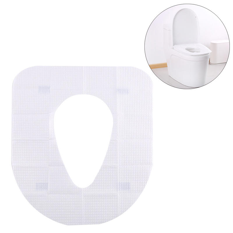 IPRee® 10 piezas desechables cubiertas del asiento del inodoro almohadillas para el baño de viaje materno cojín de papel acolchado 