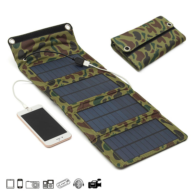 IPRee® 7W 5.5V Portable Folding Solar Panel USB Charger Source d'alimentation mobile pour téléphone portable GPS Caméra 