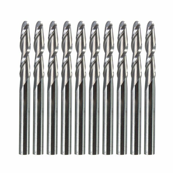 Cutter End mills Carbide Ball Nose Router Bit 10pcs Drill Milling Tools 