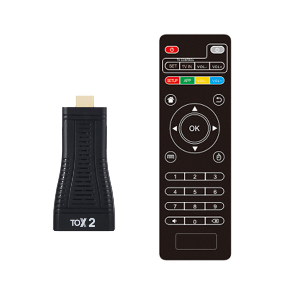 TOX2 Allwinner H313 Quad Core TV Stick Smart TV Box Android 10 2GB RAM 16GB ROM 2.4G 5G Dual Wifi 10