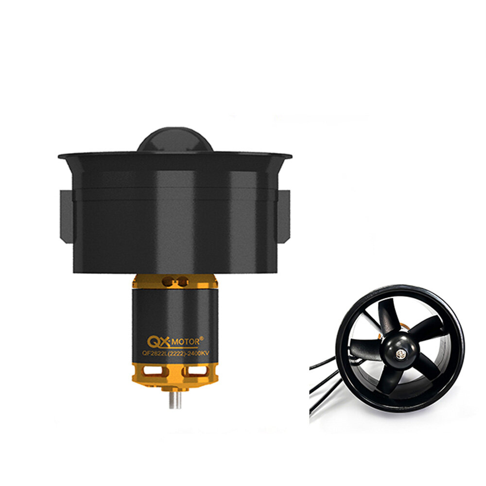 

QX-Motor 64mm 5-Blade Ducted Fan EDF Unit With QF2822 2400KV Brushless Motor 3-6S for RC Airplane Jet