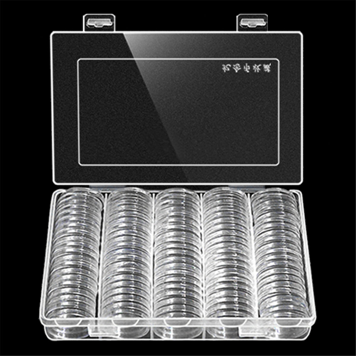 Coins Holder Storage Box Hold 100Pcs 30mm Round Coins Boxes Plastic Protector