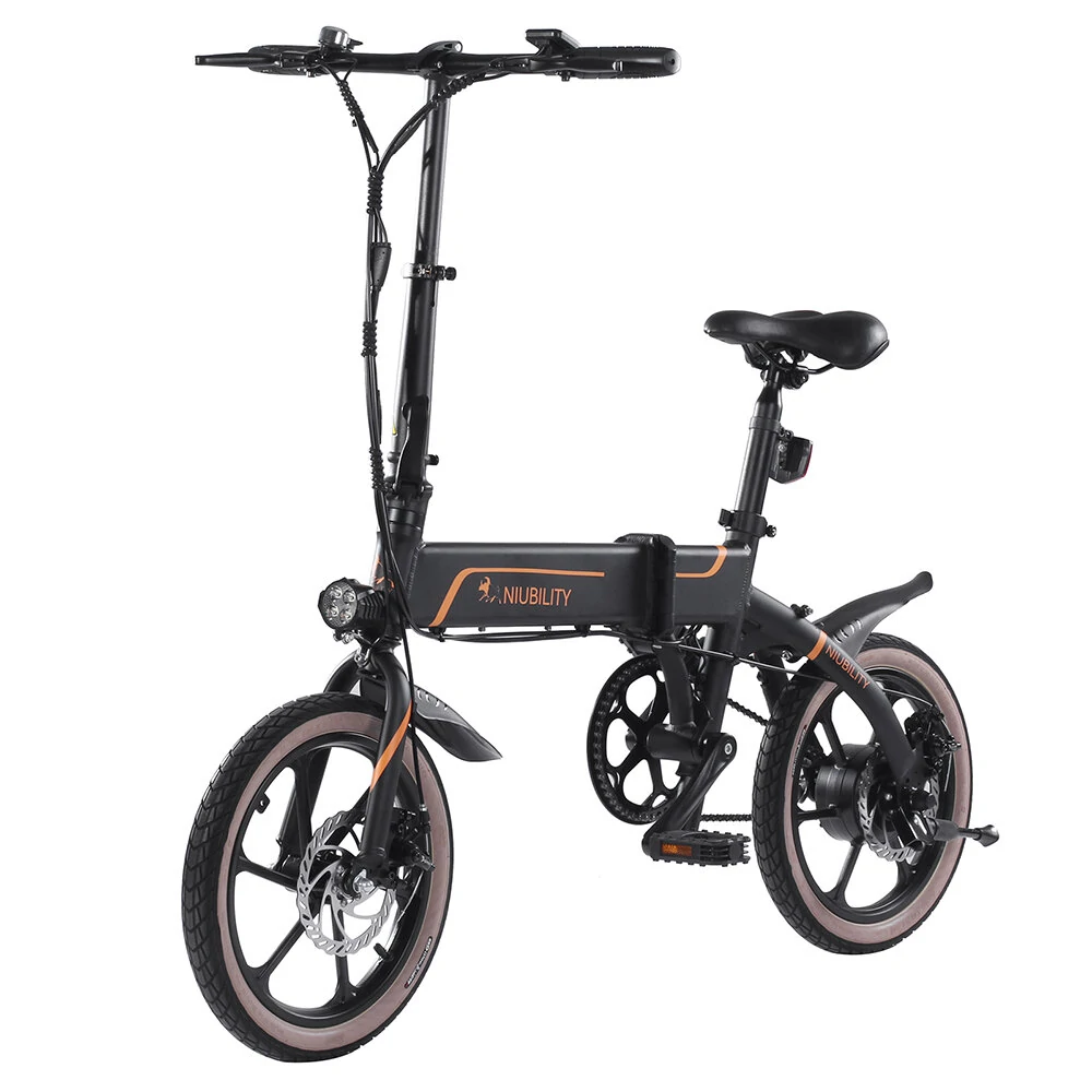 [EU Direct] Niubility B16 10.4Ah 36V 350W 16 Inches Folding Moped Bicycle 25km/h Top Speed 40-50KM Mileage Range Electric Bike E-bike - Black