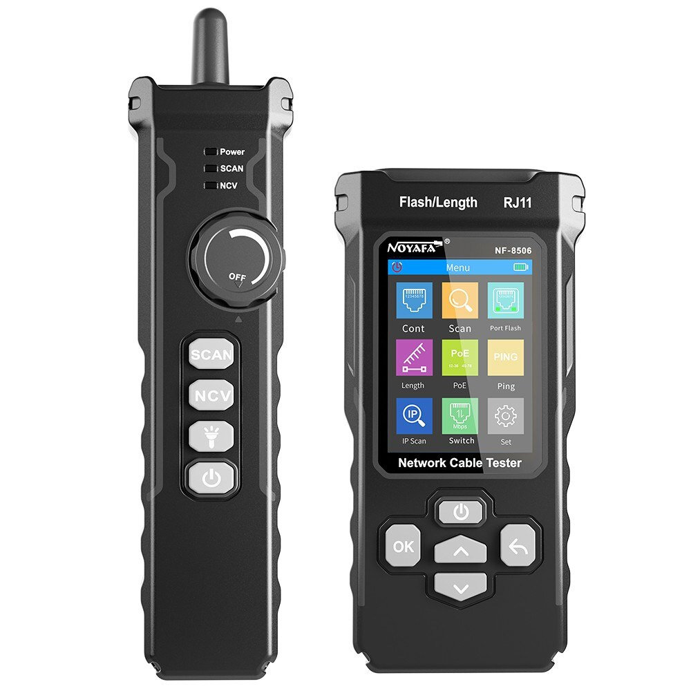 NOYAFA NF-8506 LCD Digital Network Cable Tester Rechargeable Network Line Finder Multifunctional Wire Tracker