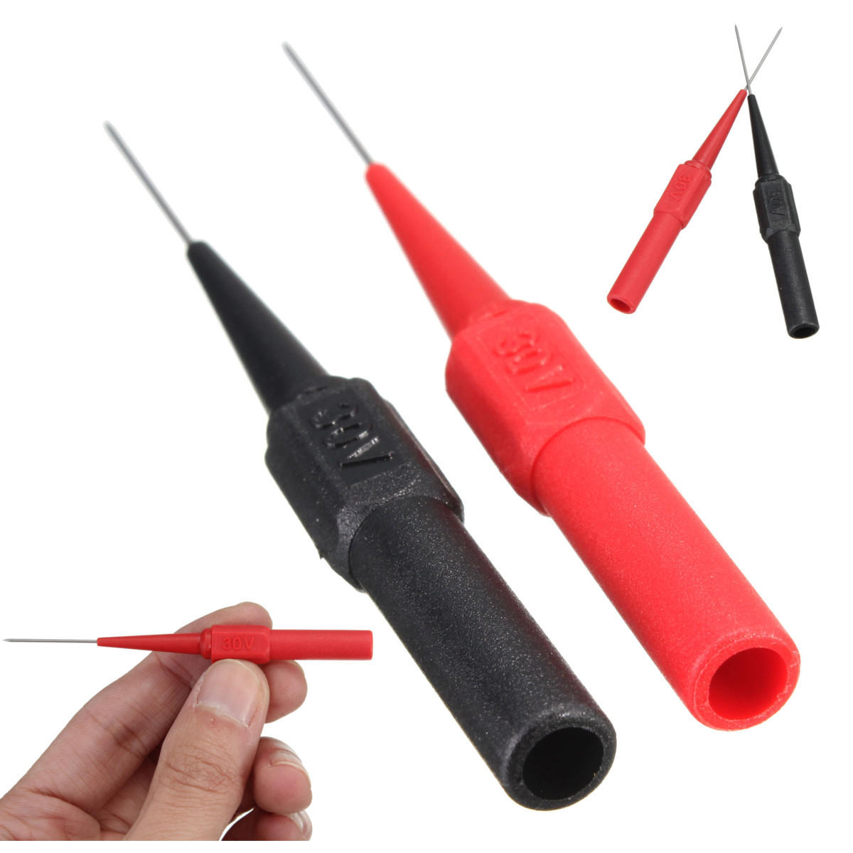 5pcs DANIU Insulation Piercing Needle Non-destructive Multimeter Test Probe Red/Black
