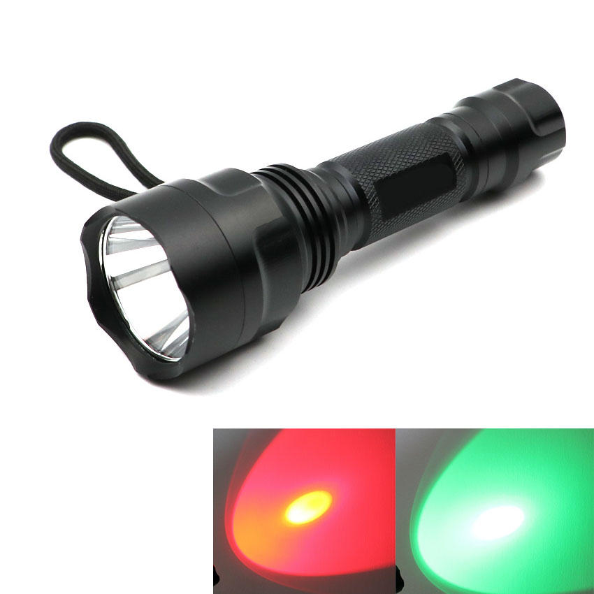 

XANES C8 Q5 Красный Свет / R5 Зеленый Свет Портативный Яркость Тактический LED Фонарик