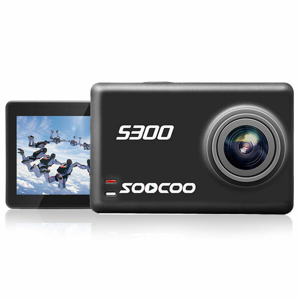 SOOCOO S300 Hi3559V100 IMX377 8G Sensor 2,35 inch Touch LCD met WiFi Gryo Voice Control Externe micr