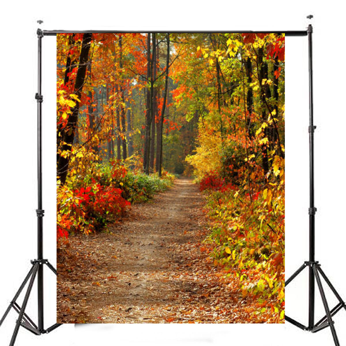 3x5FT Autumn Forest Path Theme Photography Vinyl Backdrop Studio Background