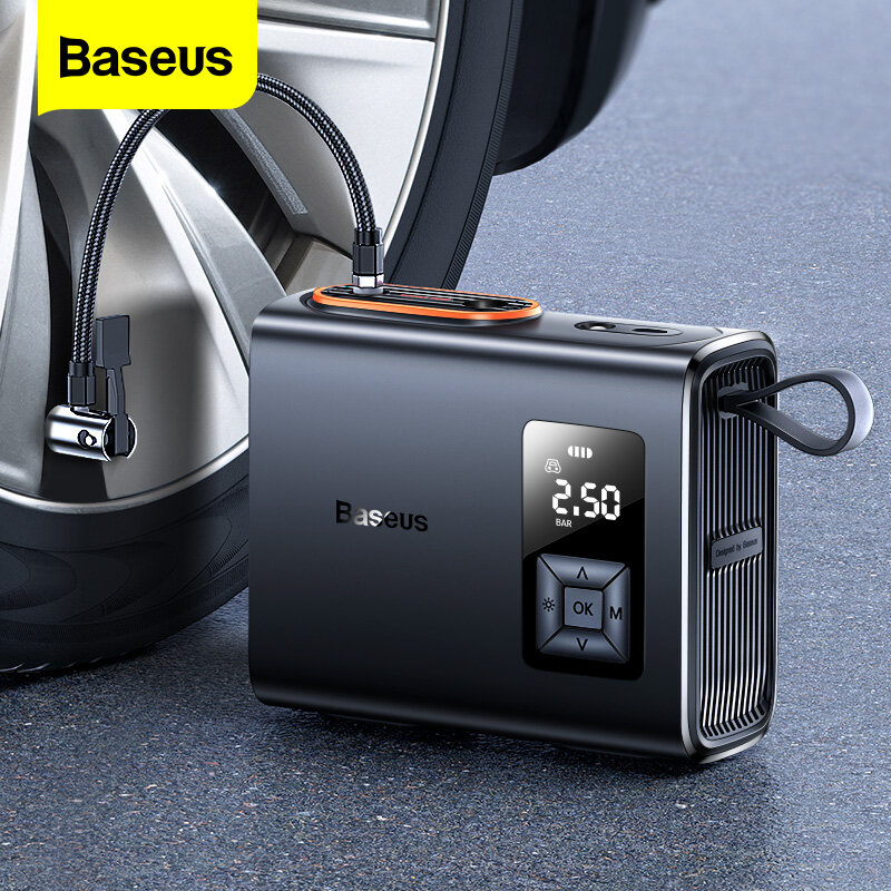 Kompresor Baseus Cordless Tire Inflator Pump Portable Air za $63.99 / ~276zł