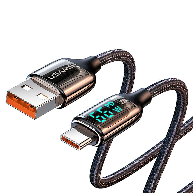 

USAMS U78 PD 60W USB to USB-C Cable 6A Fast Charging Data Transmission Cord Line 1.2m long For Samsung Galaxy Note 20 Fo