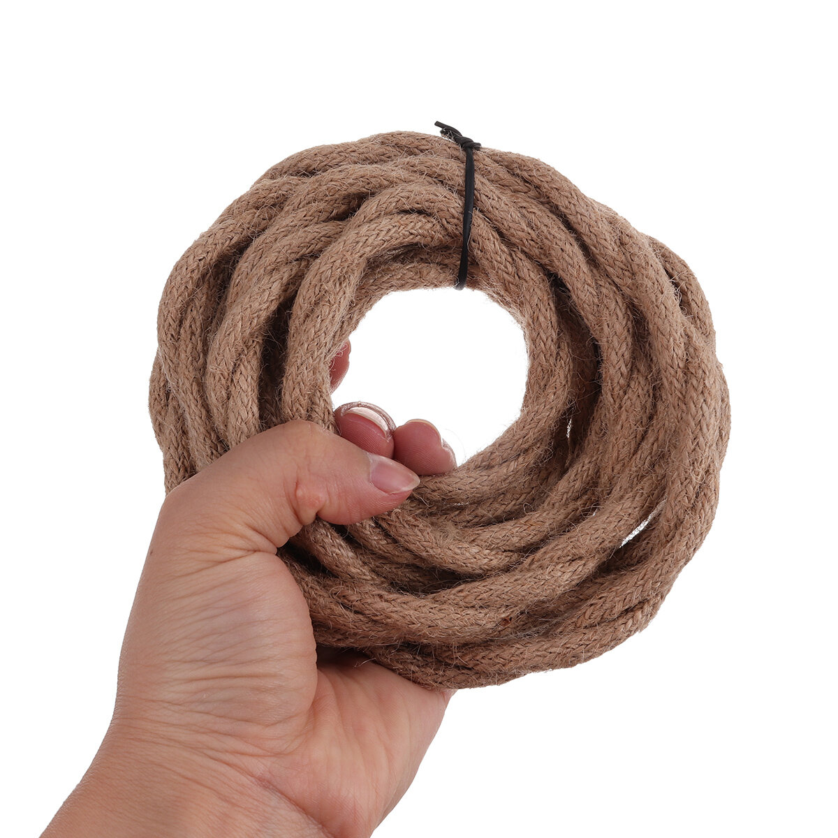 2.5/5M 0.75x2 Hemp Rope Wire Retro DIY Braided Fabric Twin Twisted Cable Wires