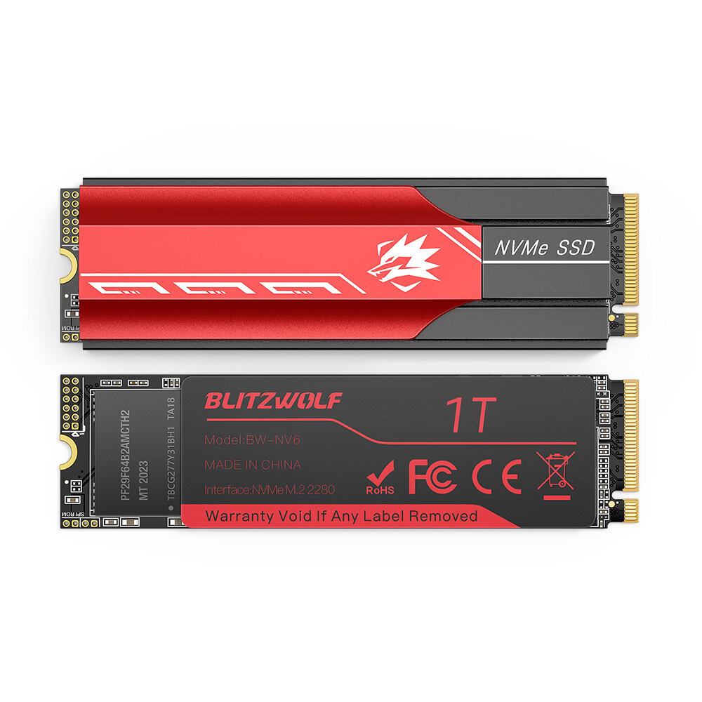 

BlitzWolf Game SSD M.2 2280 NVMe1.3 PCIe 3.0x4 SSD Solid State Disk 256GB 512GB 1TB Up to 3200MB/s Read Speed Gaming SSD