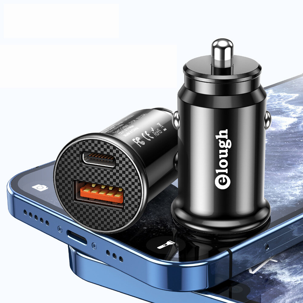 Elough USB Autolader PD + QC3.0/Dual QC3.0 Adapter Snel Opladen Voor Samsung Galaxy S21 5G Voor Xiao