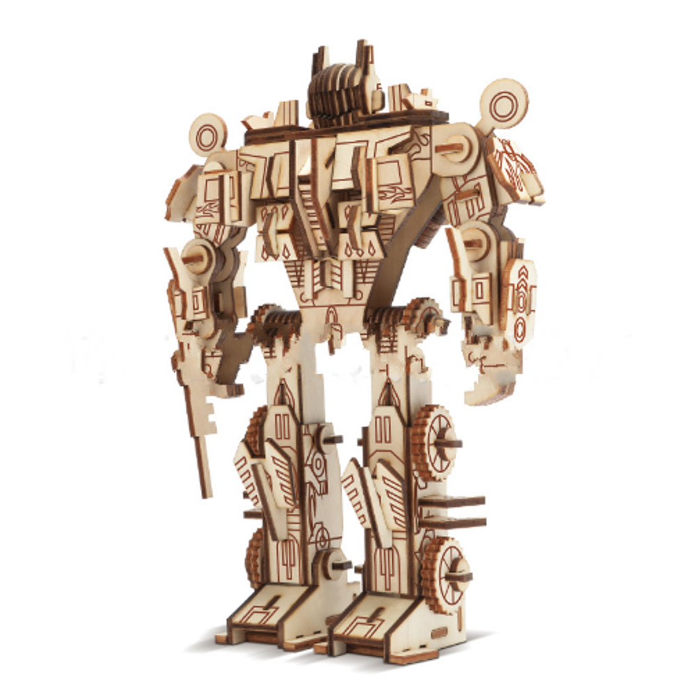

3D Three-dimensional Puzzle Wooden Educational Toys Decompression Assembled Robot Model Indoor Toys