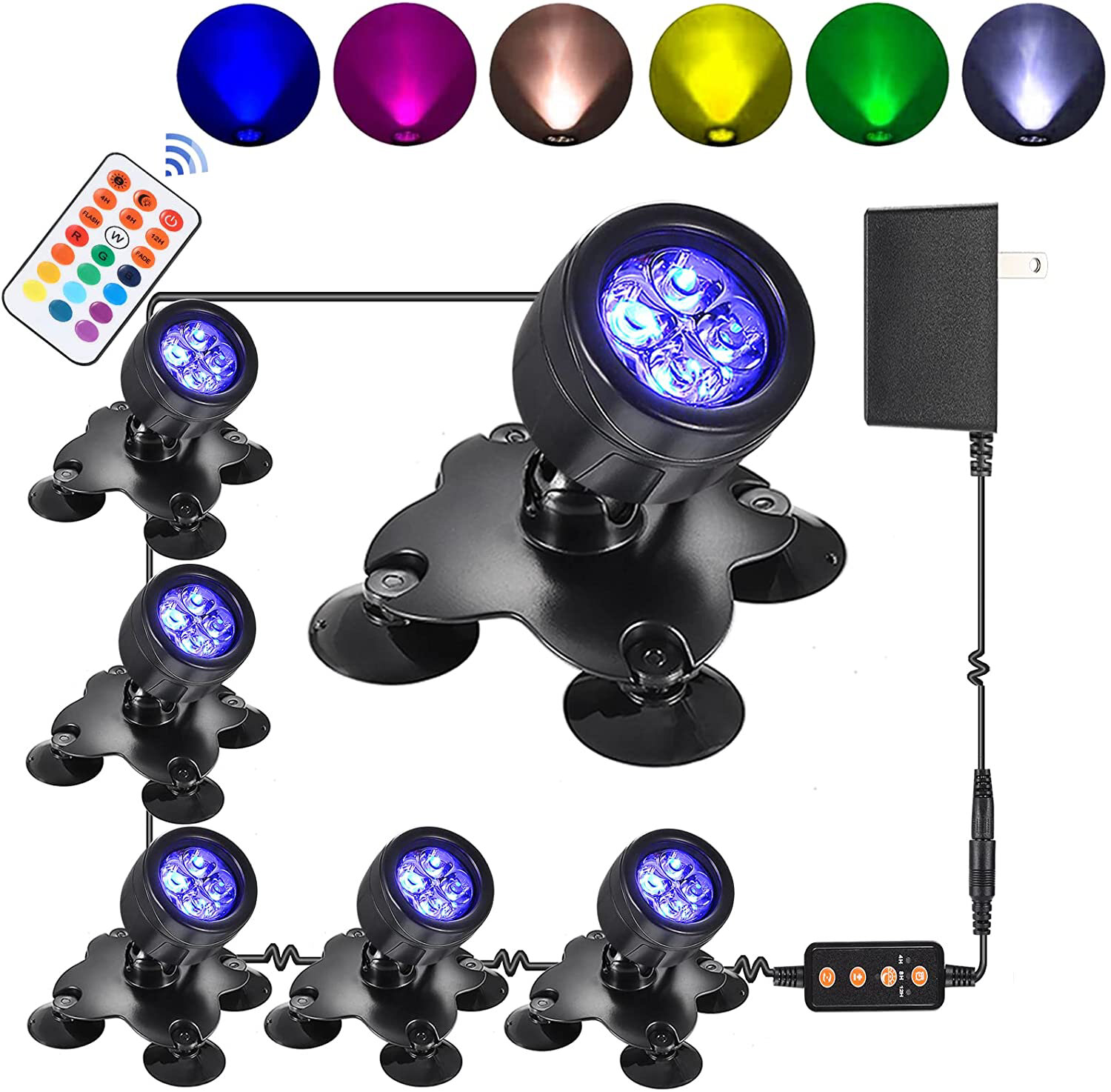 best price,led,pond,lights,underwater,fountain,submersibl,6pcs,discount