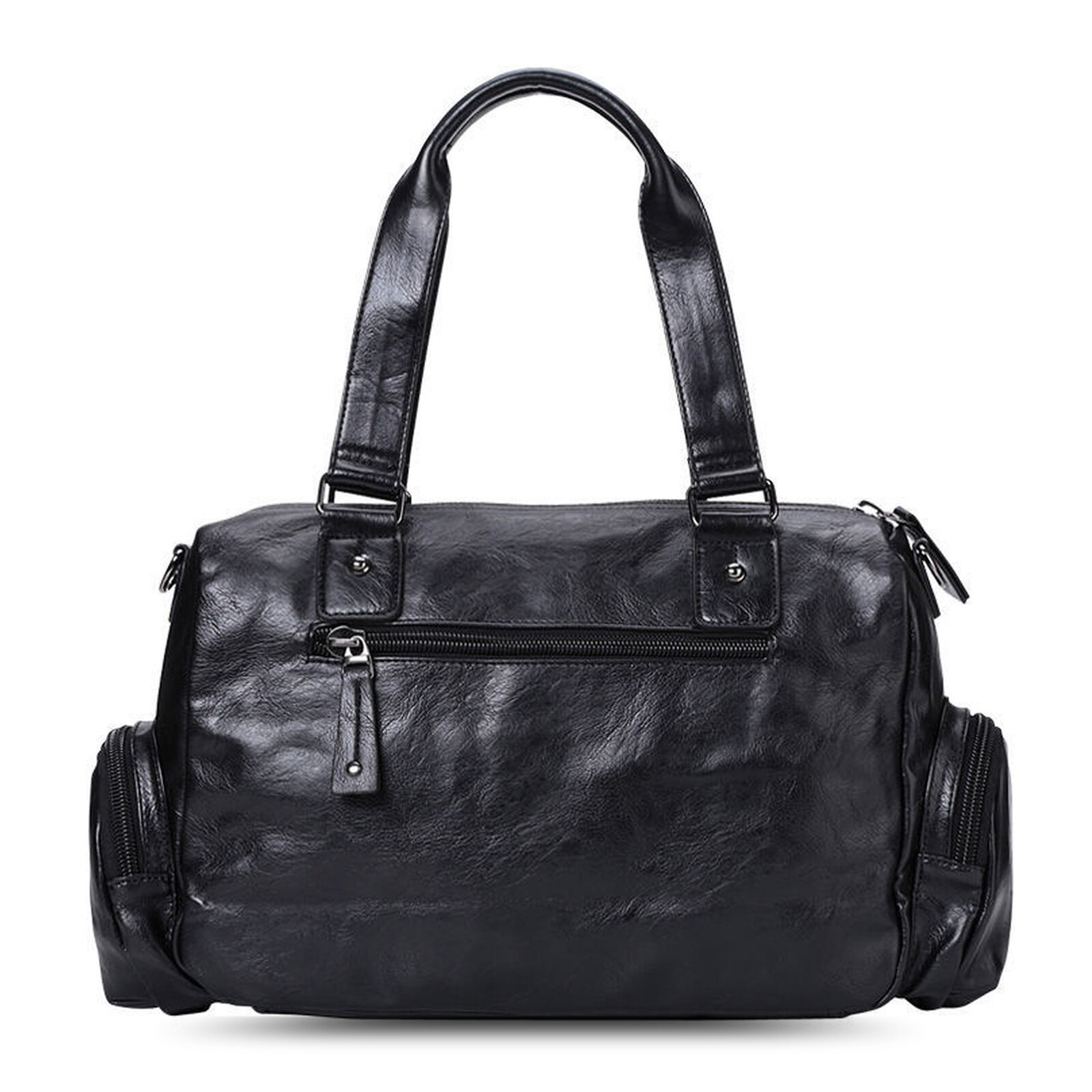 Menico Men Artificial Leather Vintage Large Capacity Travel Bag Retro Waterproof Duffle Bag