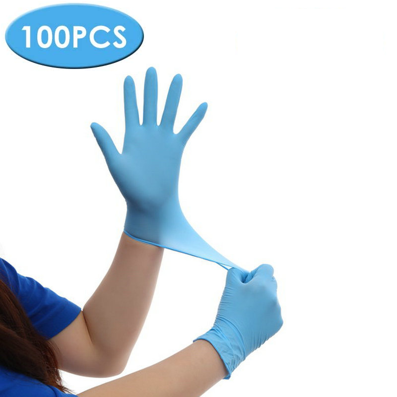 IPRee® 100 * szt. Jednorazowe nitrylowe rękawice do grilla Wodoodporne rękawice ochronne Jednorazowe rękawiczki