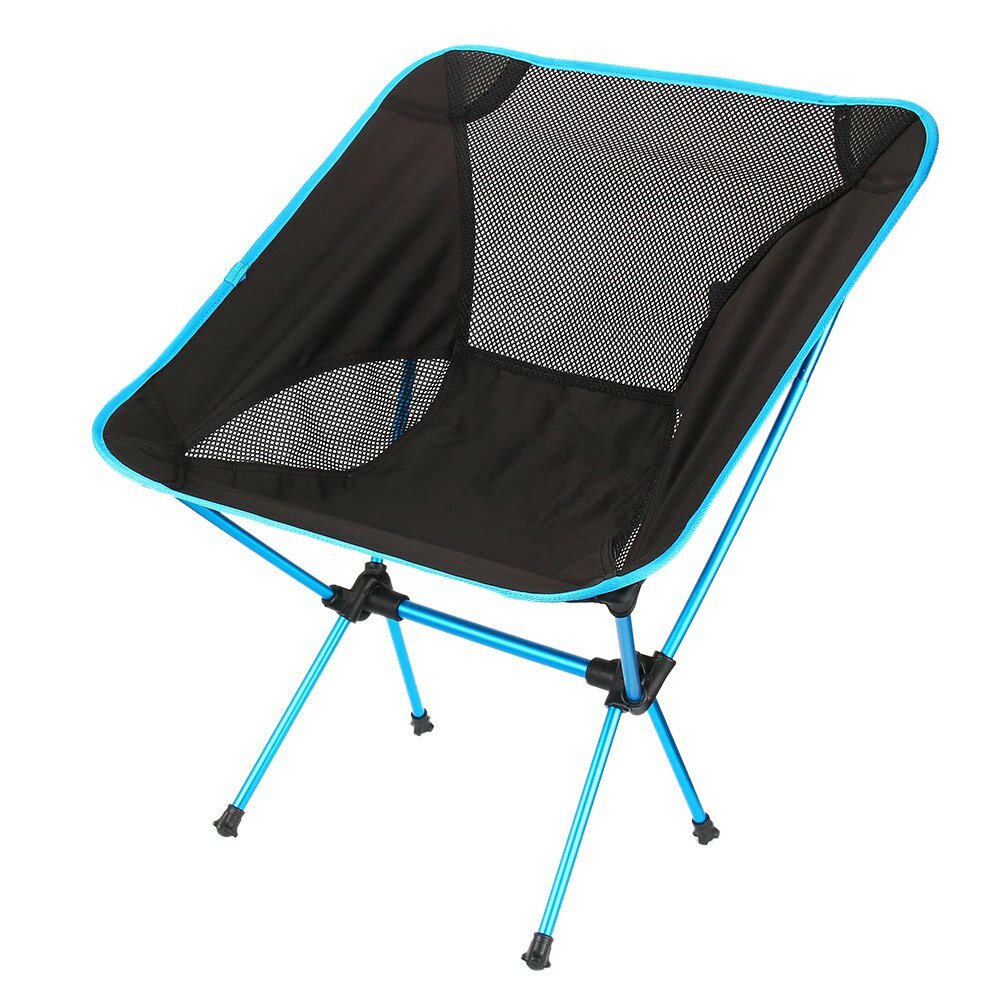 AOTU Zewnętrzny przenośny składany krzesło ultralekki aluminiowy kemping piknik BBQ siedzenie stołek maksymalne obciążenie 150 kg.